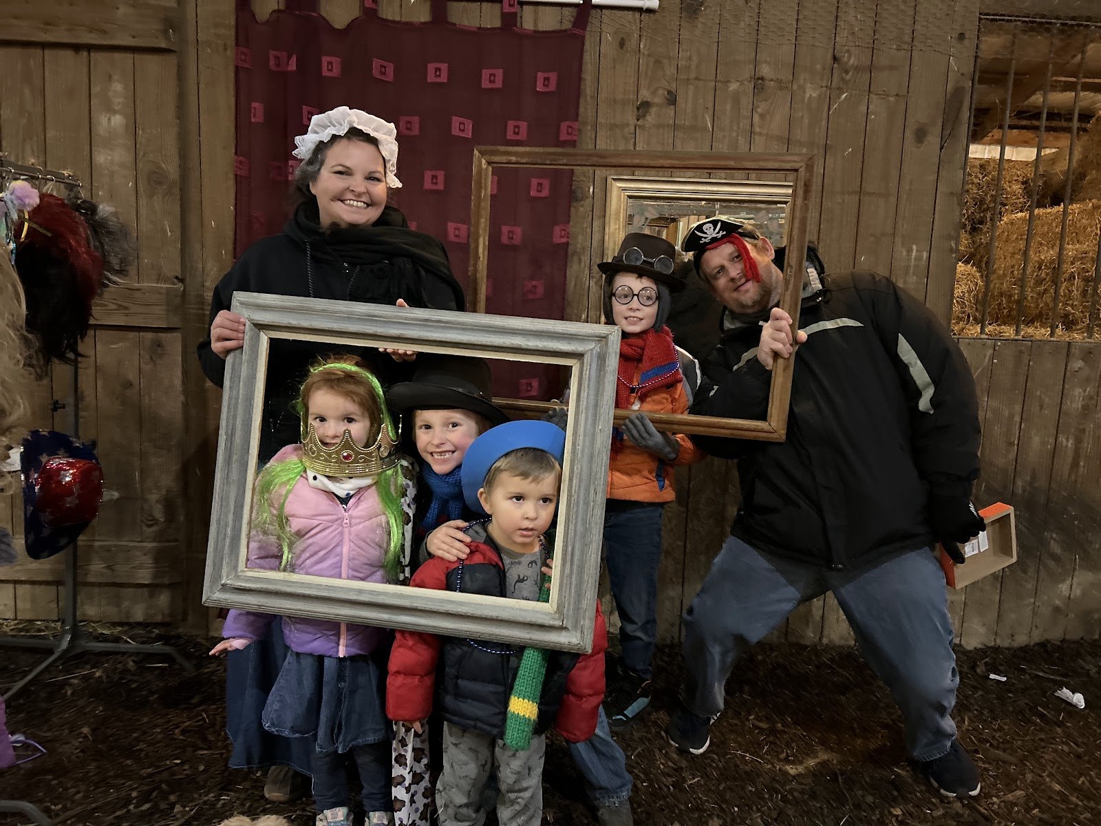 Family fun in the barn