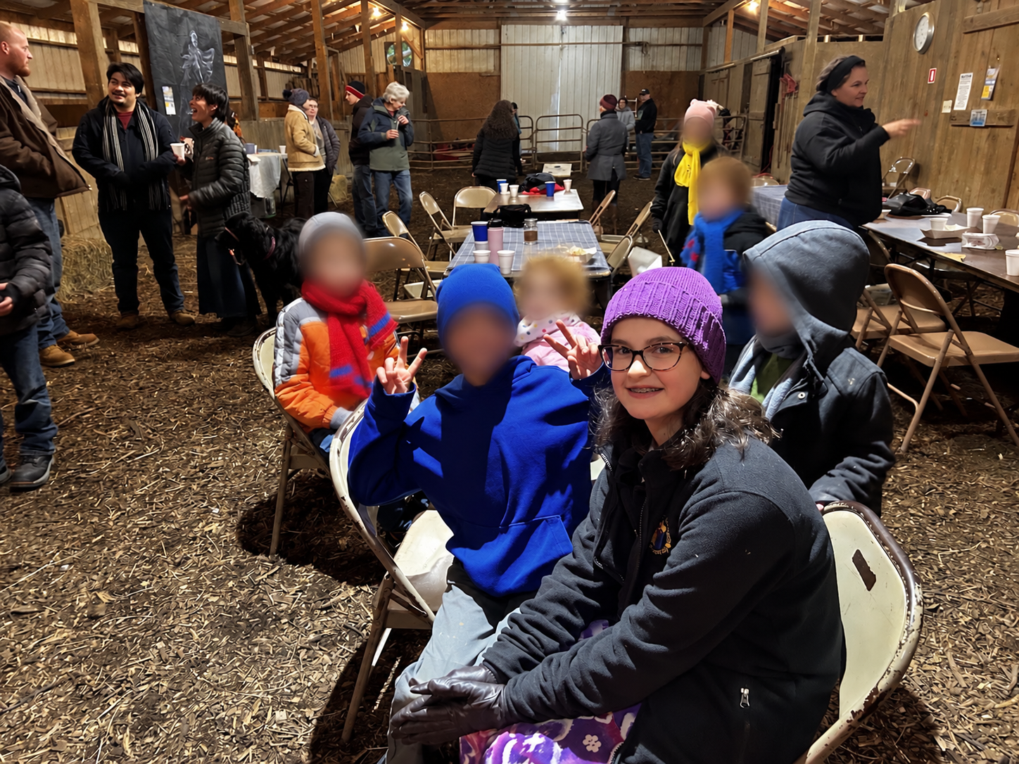 Families enjoying the celebration