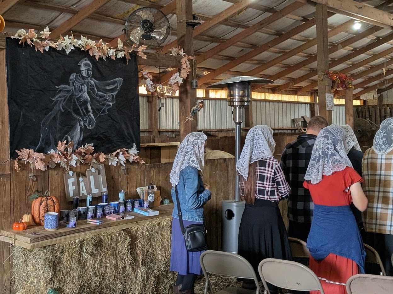Autumn decorations welcoming festival guests