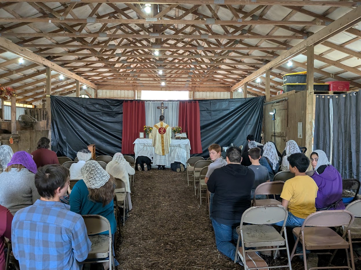The congregation gathered for Saint Martin’s Mass